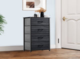 4-Drawer Dresser, Organizer Unit for Adult for Bedroom, Living Room, Charcoal Black 67713170