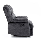 ZNTS Large Manual Recliner Chair in Fabric for Living Room, Gray 54543281