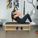 ZNTS Wooden Adjustable Weight Bench 59421374