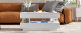 U-Can Lift-Top Coffee Table with 2 Drawers, Modern Coffee Table with Adequate Hidden Compartment, N724P290058K