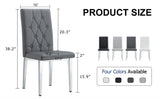 4 piece set of gray armless dining chairs brings a touch of elegance and mystery to the dining area W1151132006
