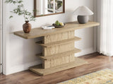 63"Vintage Narrow Console Table with 2 Tier Open Storage Shelves,Stylish Design High Weight W757P399693