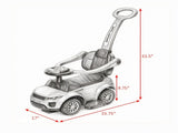 Red Toddler Stroller Sliding Car 2 in 1 Push Ride On with Horn, Music, Light, for Indoor & Outdoor 80844543