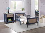 Connelly Reversible Panel Toddler Bed Midnight Blue/Vintage Walnut B02257227