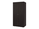Armoire, 2 Doors, 4 Shelves, Walnut / Black Wengue B097P369451