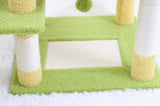71 inch flower cat tree with large condo removable flower cushion and hammock yellow W243P326629