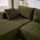 Modern Chenille Upholstered Sectional Couch Set,Modular 108" L Shaped Sectional Living Room W834P240005