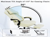 Ergonomic Gaming Chair, Video Game Chair with Massage Lumbar Support and Footrest, Height Adjustable 46917845