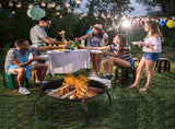 22" Four - legged Folding Iron Brazier Wood Pit Decoration for Backyard Poolside 95649701