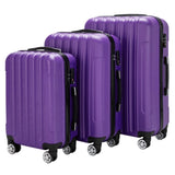 ZNTS 3-in-1 Multifunctional Large Capacity Traveling Storage Suitcase Luggage Set Purple 26825408