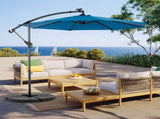 10ft Solar LED Offset Hanging Market Patio Umbrella W640P234516