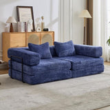 Compression Sofa,Convertible Floor Sofa Bed with Fixed-Shape Frame, Loveseats Boneless Modular 02827739