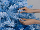 7ft Flocked Christmas Tree - 1264 Branch Tips, Fireproof PVC, 3-Section Assembly, 20" 76267000