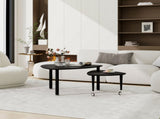 360 degree Rotatable modern Coffee Table for Living Room, solid wood legs with simply assemble W2899P372756