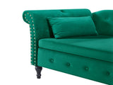 Aijia 60" Velvet Multifunctional Storage Chaise Lounge Buttons Tufted Nailhead Trimmed Solid Wood W1117P284896