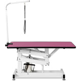 ZNTS 42.5INCH HYDRAULIC PET GROOMING TABLE PINK COLOR 46798649