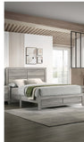 1pc Queen Size Rustic Robust Platform Bed Clean-lined Headboard Wood Grain Finish Gray B2741P333941