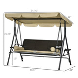 3 seats Outdoor Patio Swing Chair 38479874