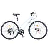 7 Speed Hybrid bike Disc Brake 700C Road Bike For men women's City Bicycle W1019P154032