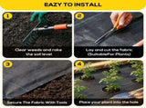 13 x 115ft Weed Barrier Landscape Fabric - 3.2OZ Heavy Duty Driveway Fabric, Woven Weed Control 99295637