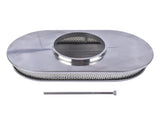 15" Oval Half Finned Polished Aluminum Air Cleaner Filter Fits for Chevy Ford Mopar SBC BBC 350 24596403