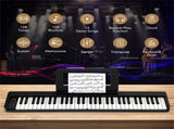 Foldable 61-Key Full-Size Digital Piano, 90.1717.785.08 cm Wireless MIDI Keyboard with 1750mAh 95661803