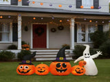 8FT Long Halloween Inflatables Pumpkins Ghost Outdoor Decorations, Blow Up Yard Decoration with 63409138