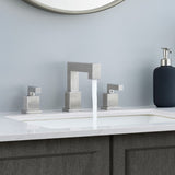 Brushed Nickel Widespread Bathroom Faucet, Waterfall Bathroom Faucets for Sink 3 Hole, 2-Handles T3177P277507