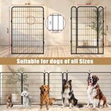 ZNTS 16 Panels Heavy Duty Metal Playpen with door,39.37"H Dog Fence Pet Exercise Pen for Outdoor 36371520