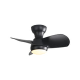 23 Inch Bedroom Ceiling Fan With 3 Color Dimmable 3 ABS Blades Remote Control DC Motor Black With W934P264711
