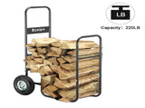 Firewood Cart 220LBS with Large Wheels, Fireplace Log Rolling Caddy Hauler, Wood Mover Outdoor 48004071