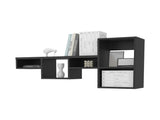 Black Wall-Mounted Shelf Unit with 5 Shelf B062P252162