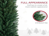8' Artificial Pencil Christmas Tree, Slim Xmas Tree with 618 Realistic Branch Tips and Plastic 59960291