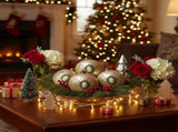 6PCS Set Christmas Ball Ornaments 3.9" Glass Hanging Balls for Tree Decor Holiday Party Set FBA 95151173