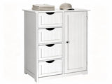 () 4-Drawer 1-Cabinet-Door Vertically Textured Painted MDF Bathroom Vanity 18772676