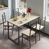 Five-piece set table and chair with backrest, industrial style, solid structure W57868874