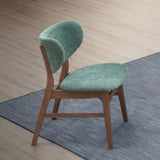 Green and Walnut Padded Side Chair B062P209229