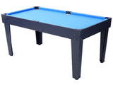 5-in-1 Multi-Game Table - Billiards, Push Hockey, Foosball, Ping Pong, and Basketball black/blue W465P164154