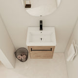 18'' Floating Wall-Mounted Vanity with Ceramic Sink & Soft-Close Cabinet Door, For Small W999P236339