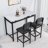 Kitchen Table Set, Dining Table and Chairs for 2, 3 Piece Dining Room Table Set with 2 Upholstered W578P150069