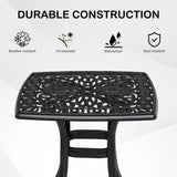 Outdoorr Cast Aluminum Square Table, End Table Side Table for Paio Backyard Pool, Cast Aluminum 77435068