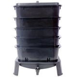 5-Layer Worm Compost Bin, 50L Worm Composter, Easy Setup Inclusive Worm Farm Kit for Recycling Food W465P225016