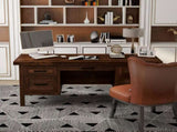 71 inch Executive Desk, No Assembly Required, Whiskey Finish B108P160194