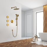 Shower System with Shower Head, Hand Shower, Slide Bar, Bodysprays, Shower Arm, Hose, Valve Trim, W928104462