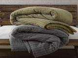 3PCS Full/Queen Waffle Washed Duvet Set B035P341120