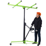 ZNTS Drywall Lift Panel 11' Lift Drywall Panel Hoist Jack Lifter,GREEN+BLACK W465121421