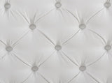 Marcella Upholstered Shelter Headboard Bed Set, King, Bright White Polyester B2719P238227