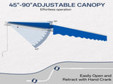 133.9"D x 118.1"W x 59"H retractable awning blue 38559812