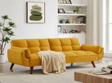 New Design Linen Sofa Furniture Adjustable Backrest Easily Assembled Recliners-yellow 43375163