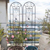 4 Pack Metal Garden Trellis 86.7" x 19.7" Rustproof Trellis for Climbing Plants Outdoor Flower W1586P268031